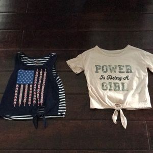 4th of July tank top & Pink T-Shirt